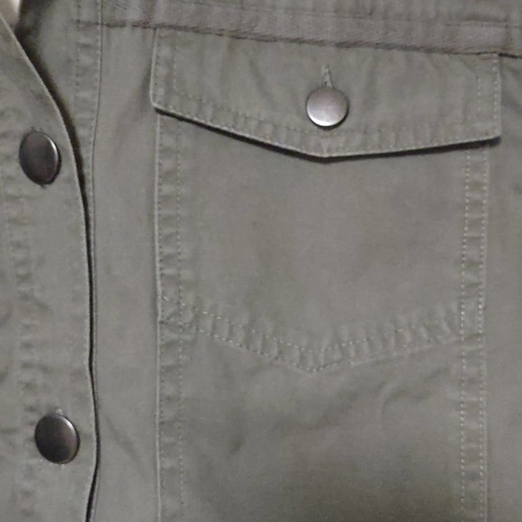 Jack by BB Dakota Ready For It Cotton Canvas Jacket Green Medium - Picture 5 of 10